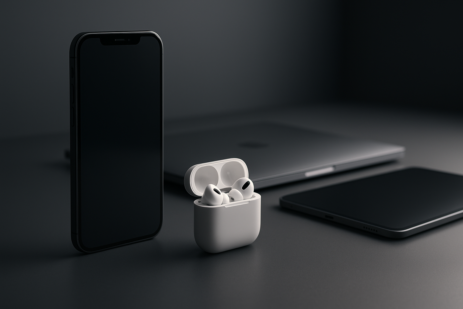Photorealistic technology image inspired by the article: Το Google Meet λειτουργεί πλέον απρόσκοπτα στο Safari των iPhone χωρίς εφαρμογή