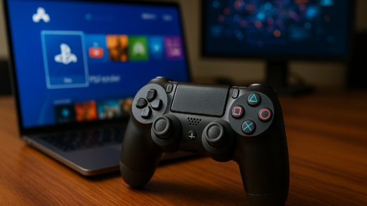Photorealistic technology image inspired by the article: Νέο leak αποκαλύπτει τη δυνατότητα online multiplayer στο PS4 emulator ShadPS4 χωρίς PSN