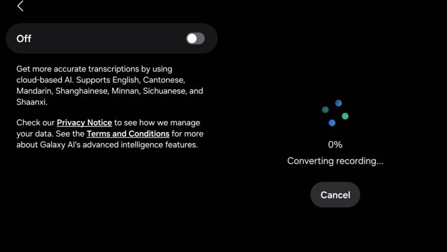 Samsung Voice Recorder: Cloud transcription και αλλαγές στο One UI 9