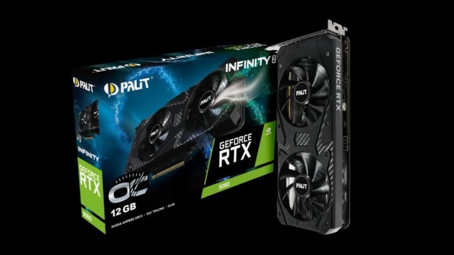 Photorealistic gaming image inspired by the article: Palit επαναφέρει την RTX 3060 με 12GB VRAM σε περίοδο κρίσης RAM.